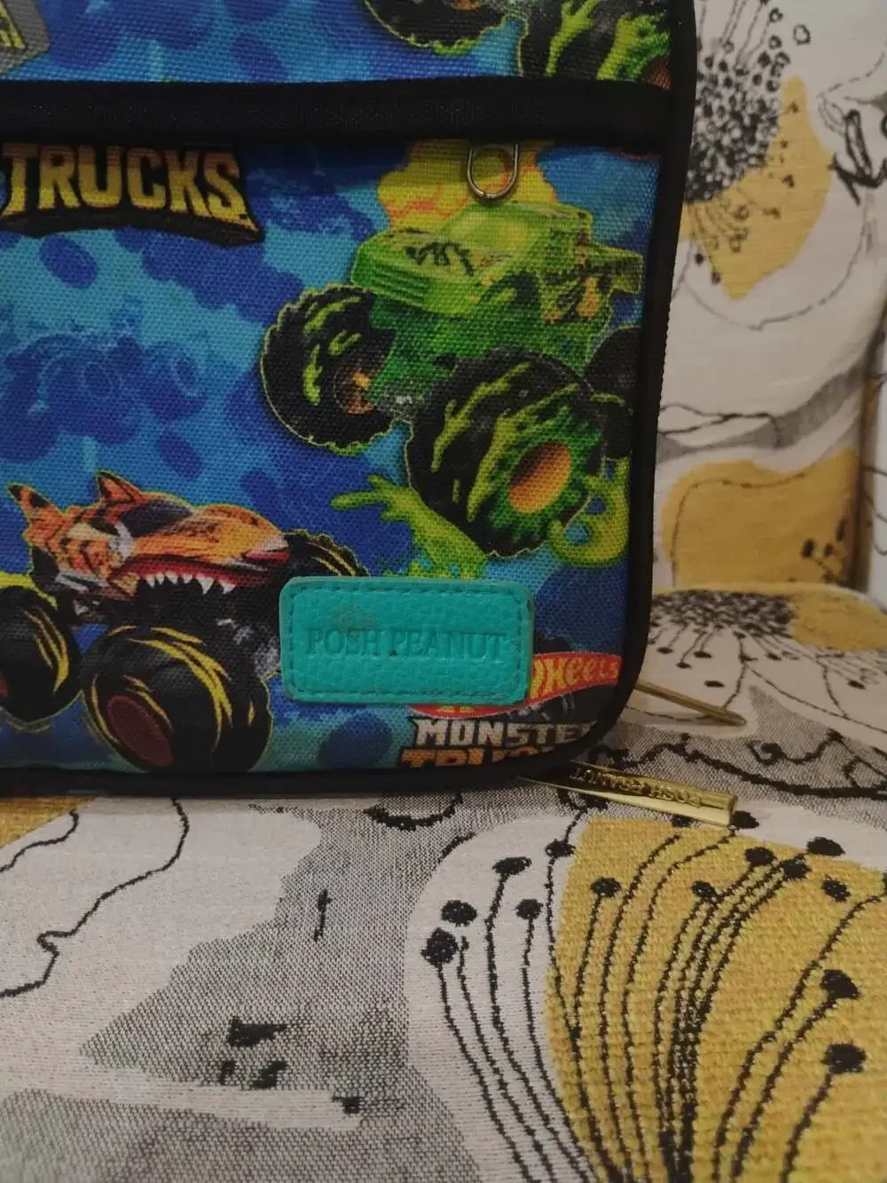 Posh Peanut Hot Wheels Monster Trucks Lunch Bag